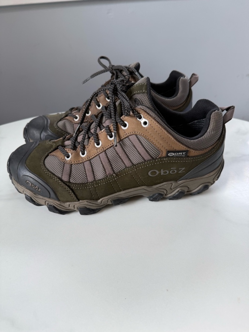 Oboz Men's Green/Brown Hiking Shoes - Durable Trail Footwear - Picture 2 of 9